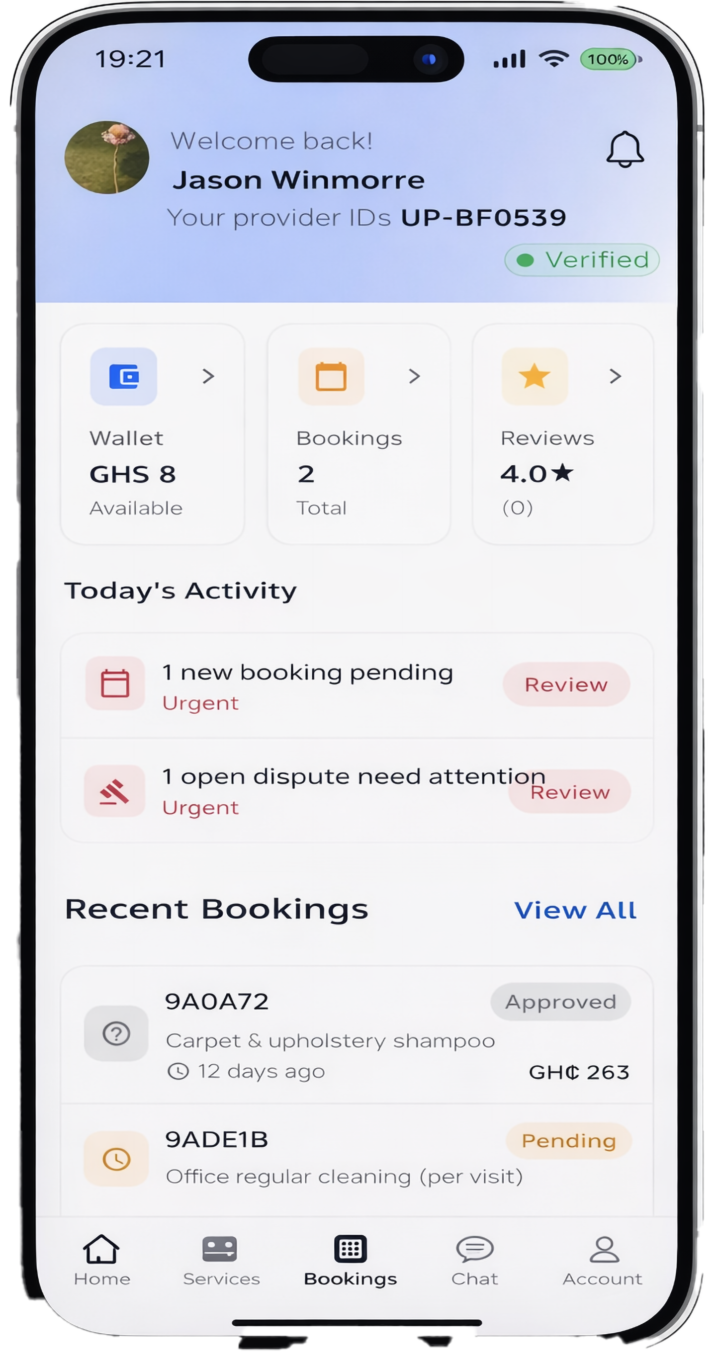 Uven Pro app interface